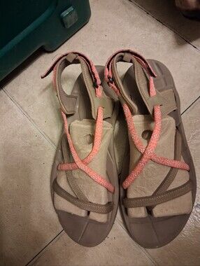 Women's NORTHSIDE Khaki/Orange Outdoor Strap Sandals Size 10